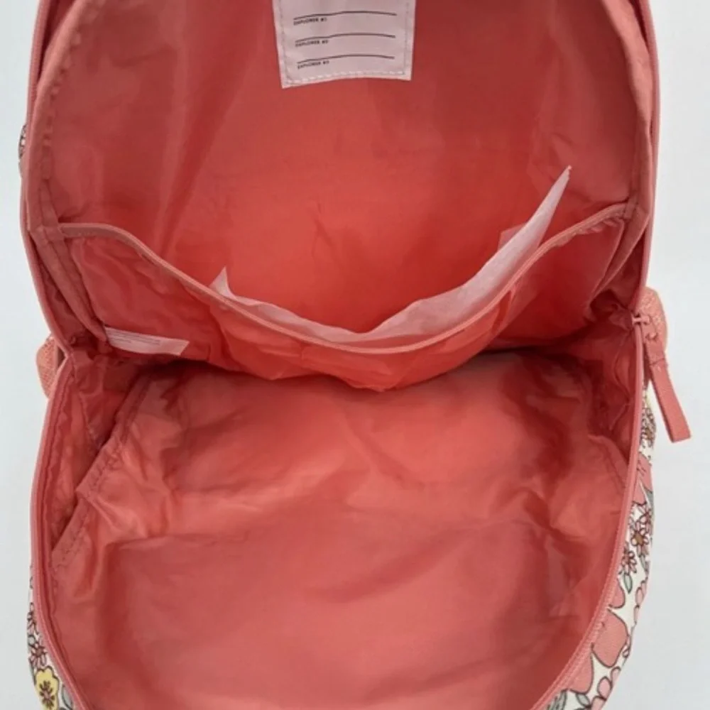 Kids' 16 Floral Two Pocket Backpack - Cat & Jack™ Coral Orange